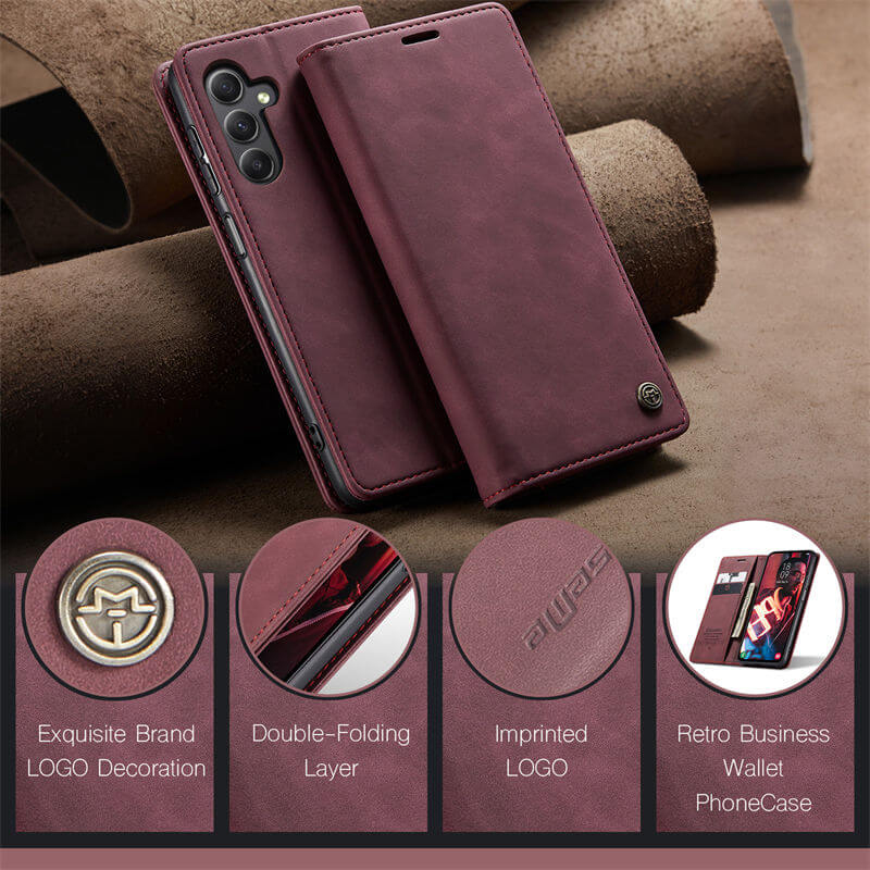 CaseMe Samsung Galaxy A24 4G Wallet Suede Leather Case - Image 10