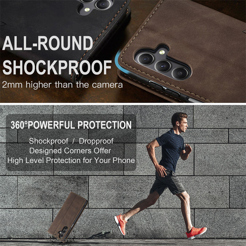 CaseMe Samsung Galaxy A24 4G Wallet Suede Leather Case - Image 9