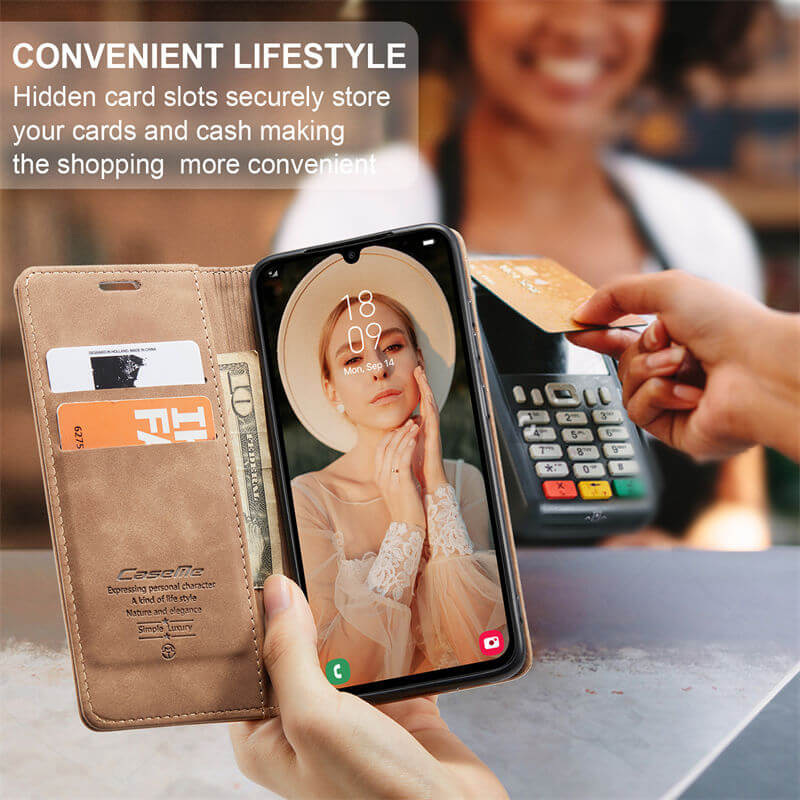 CaseMe Samsung Galaxy A24 4G Wallet Suede Leather Case - Image 8