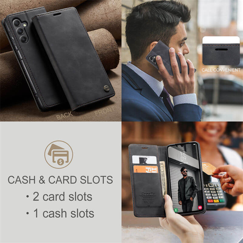 CaseMe Samsung Galaxy A24 4G Wallet Suede Leather Case - Image 6