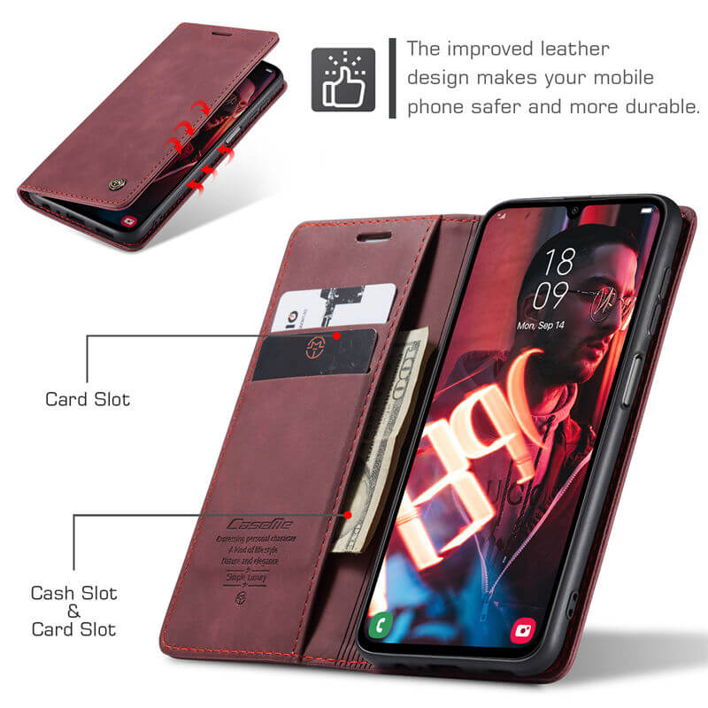 CaseMe Samsung Galaxy A24 4G Wallet Suede Leather Case - Image 5