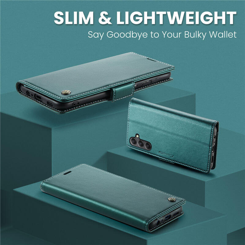 CaseMe Samsung Galaxy A24 4G Wallet RFID Blocking Magnetic Buckle Case - Image 3