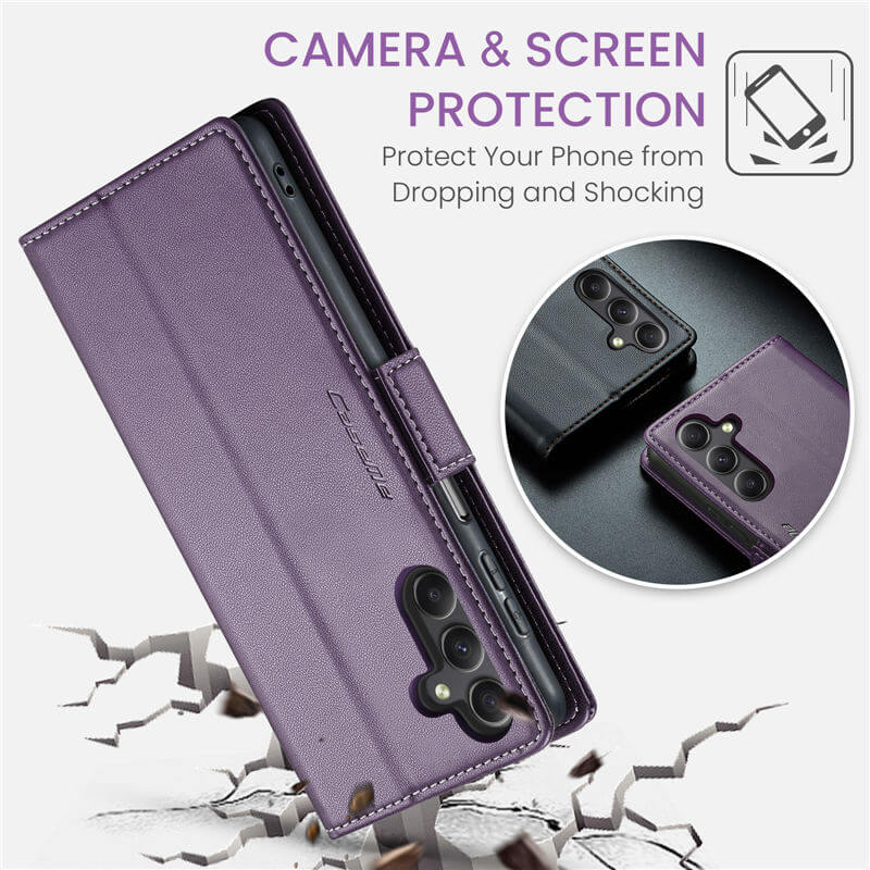 CaseMe Samsung Galaxy A24 4G Wallet RFID Blocking Magnetic Buckle Case - Image 10