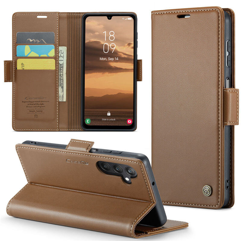 CaseMe Samsung Galaxy A25 Wallet RFID Blocking Magnetic Buckle Case - Image 13