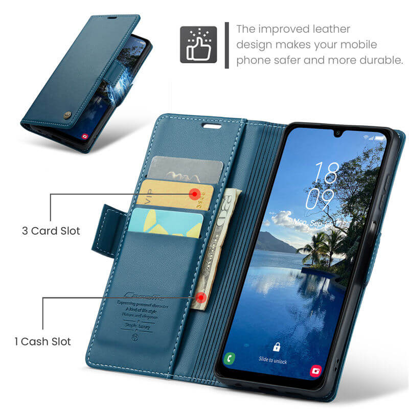 CaseMe Samsung Galaxy A25 Wallet RFID Blocking Magnetic Buckle Case - Image 6