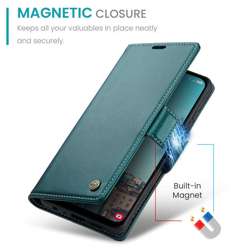 CaseMe Samsung Galaxy A25 Wallet RFID Blocking Magnetic Buckle Case - Image 8