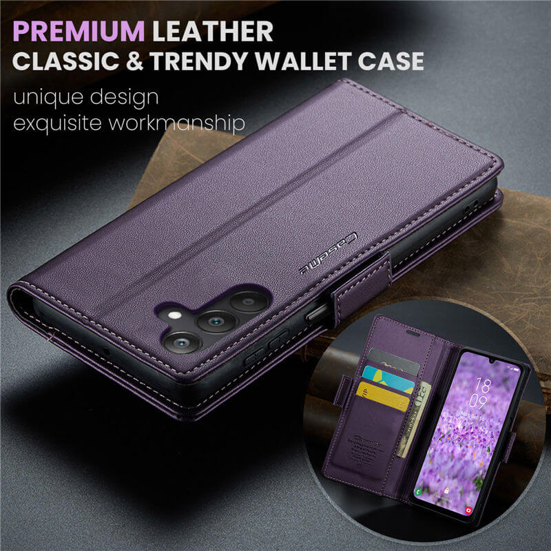 CaseMe Samsung Galaxy A25 Wallet RFID Blocking Magnetic Buckle Case - Image 9