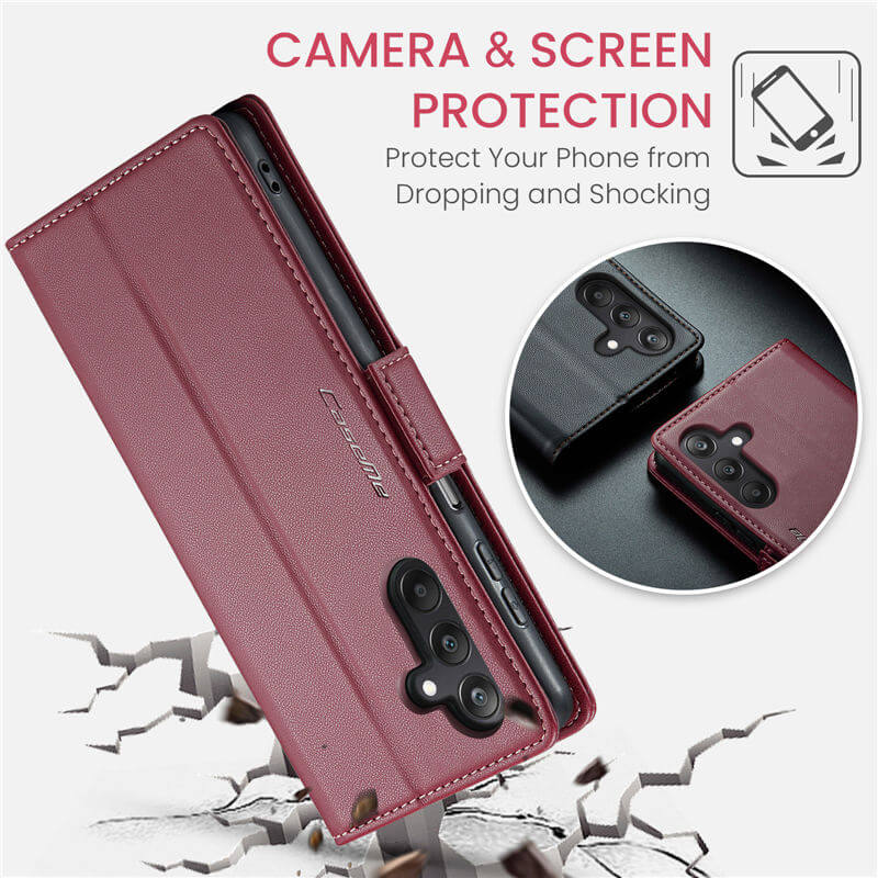 CaseMe Samsung Galaxy A25 Wallet RFID Blocking Magnetic Buckle Case - Image 10