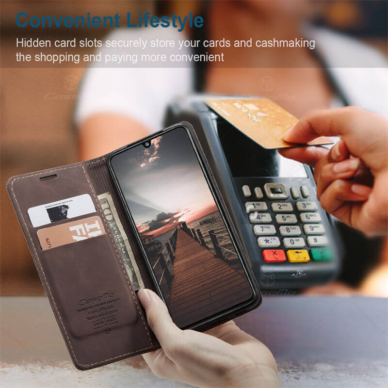 CaseMe Samsung Galaxy A31 Wallet Suede Leather Case - Image 4