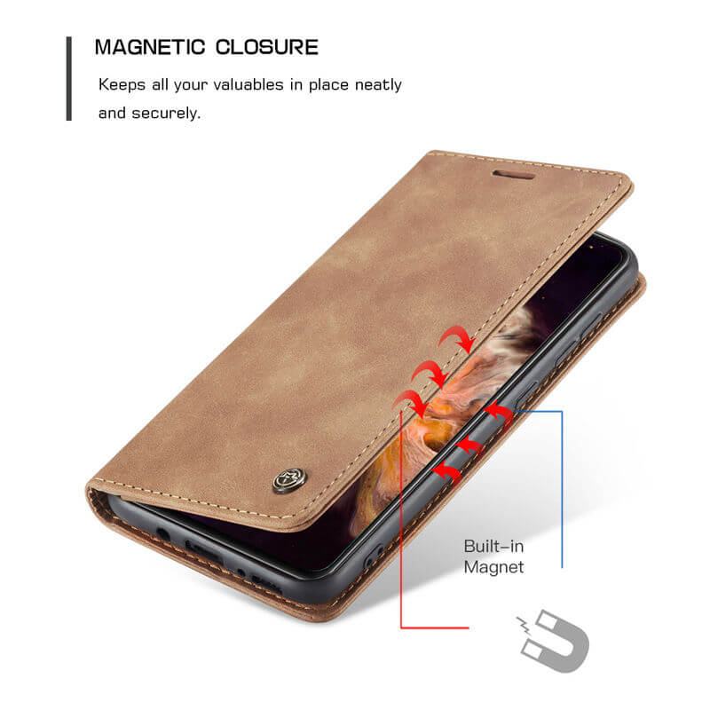 CaseMe Samsung Galaxy A31 Wallet Suede Leather Case - Image 3