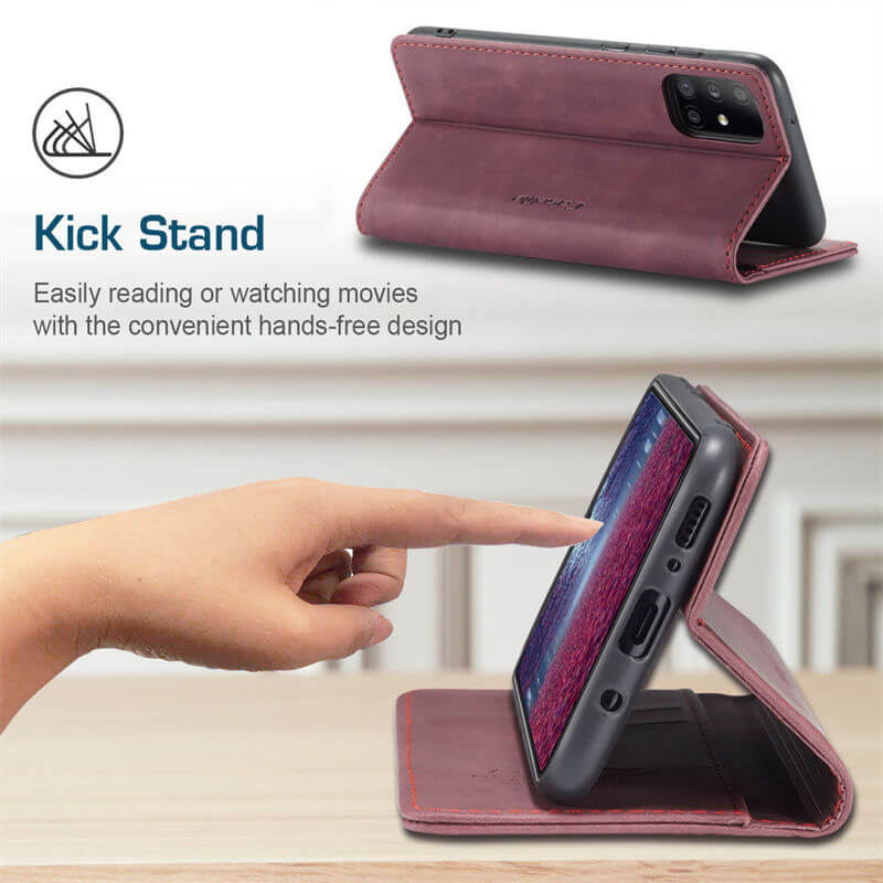 CaseMe Samsung Galaxy A31 Wallet Suede Leather Case - Image 5