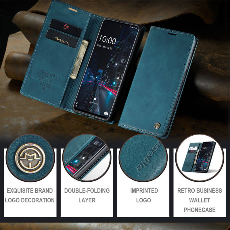 CaseMe Samsung Galaxy A32 5G Wallet Suede Leather Case - Image 9