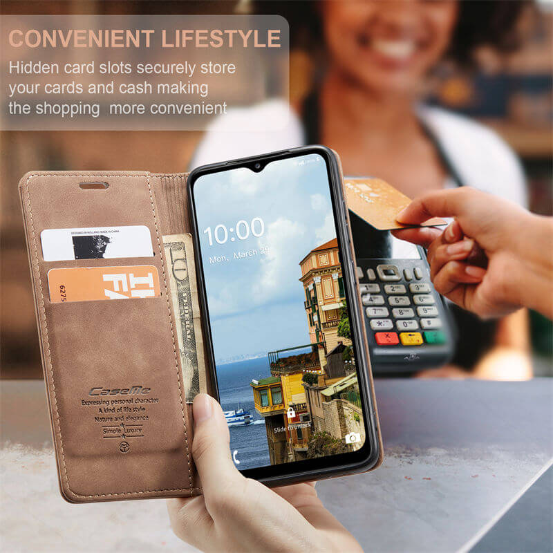 CaseMe Samsung Galaxy A32 5G Wallet Suede Leather Case - Image 6