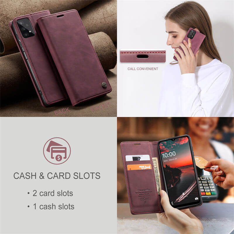 CaseMe Samsung Galaxy A32 5G Wallet Suede Leather Case - Image 7