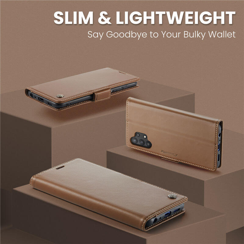 CaseMe Samsung Galaxy A32 5G Wallet RFID Blocking Magnetic Buckle Case - Image 3