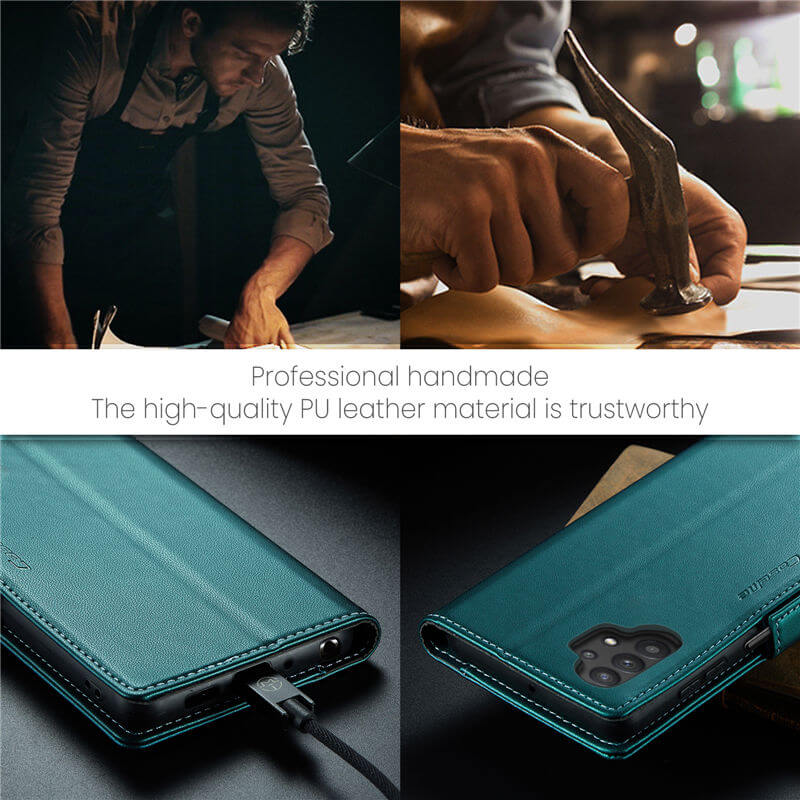 CaseMe Samsung Galaxy A32 5G Wallet RFID Blocking Magnetic Buckle Case - Image 10