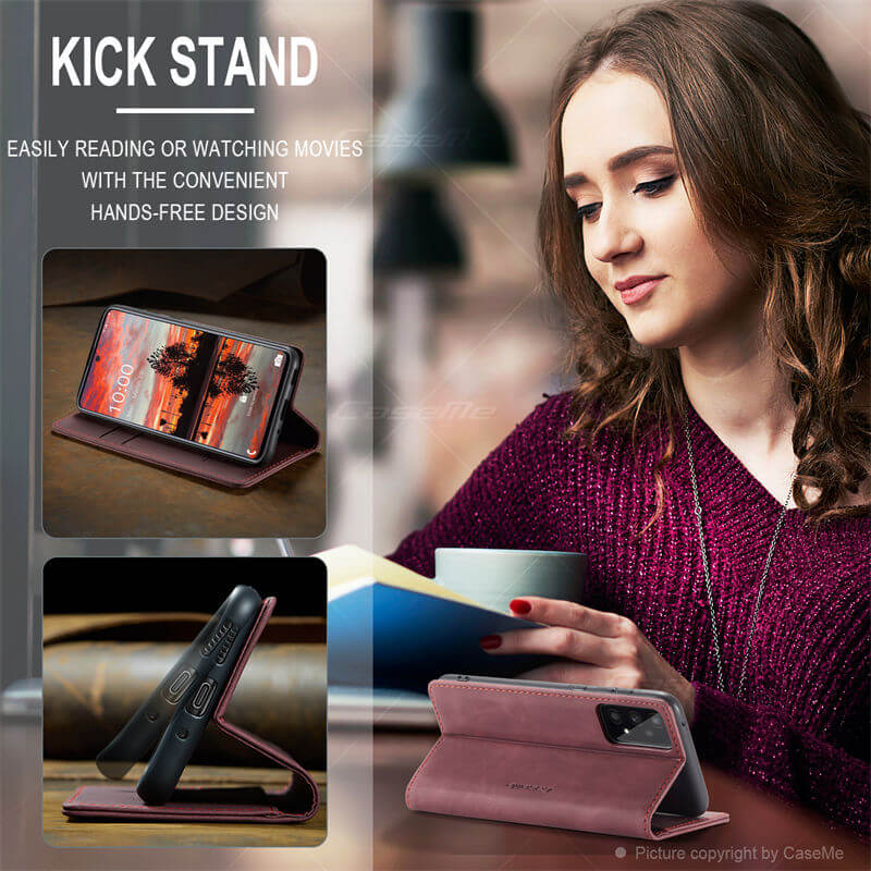 CaseMe Samsung Galaxy A33 5G Wallet Suede Leather Case - Image 4