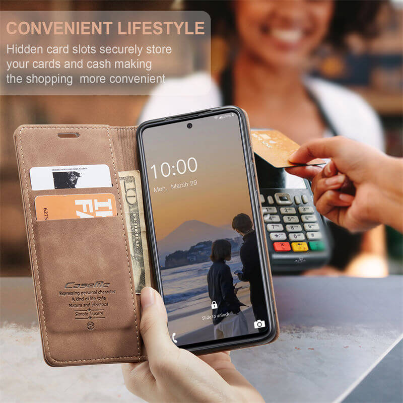 CaseMe Samsung Galaxy A33 5G Wallet Suede Leather Case - Image 7