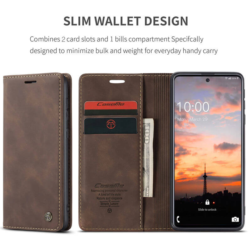 CaseMe Samsung Galaxy A33 5G Wallet Suede Leather Case - Image 3