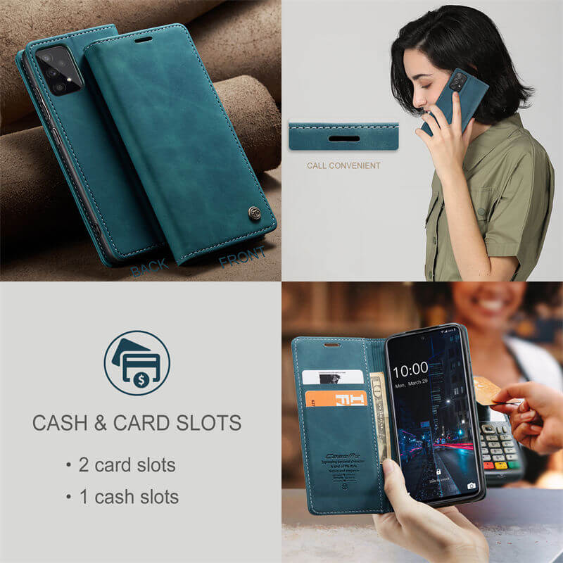 CaseMe Samsung Galaxy A33 5G Wallet Suede Leather Case - Image 6