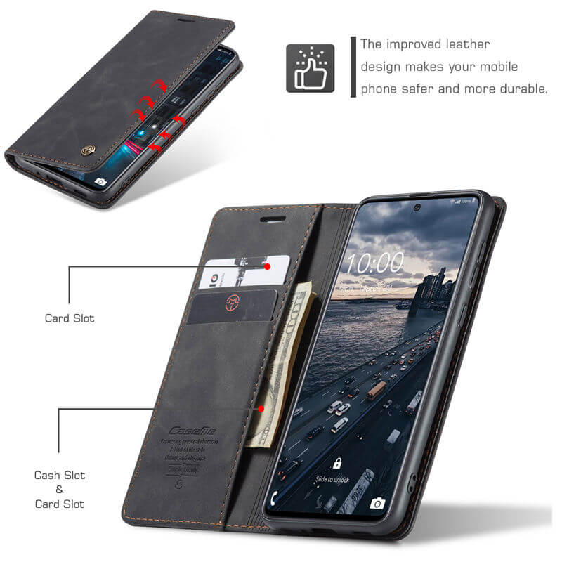 CaseMe Samsung Galaxy A33 5G Wallet Suede Leather Case - Image 5
