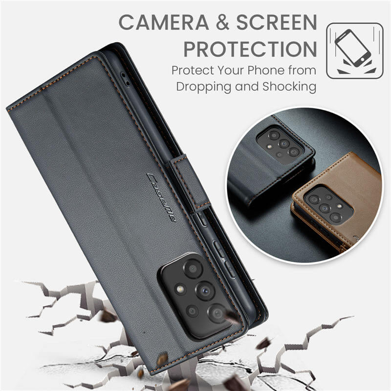 CaseMe Samsung Galaxy A33 5G Wallet RFID Blocking Magnetic Buckle Case - Image 10