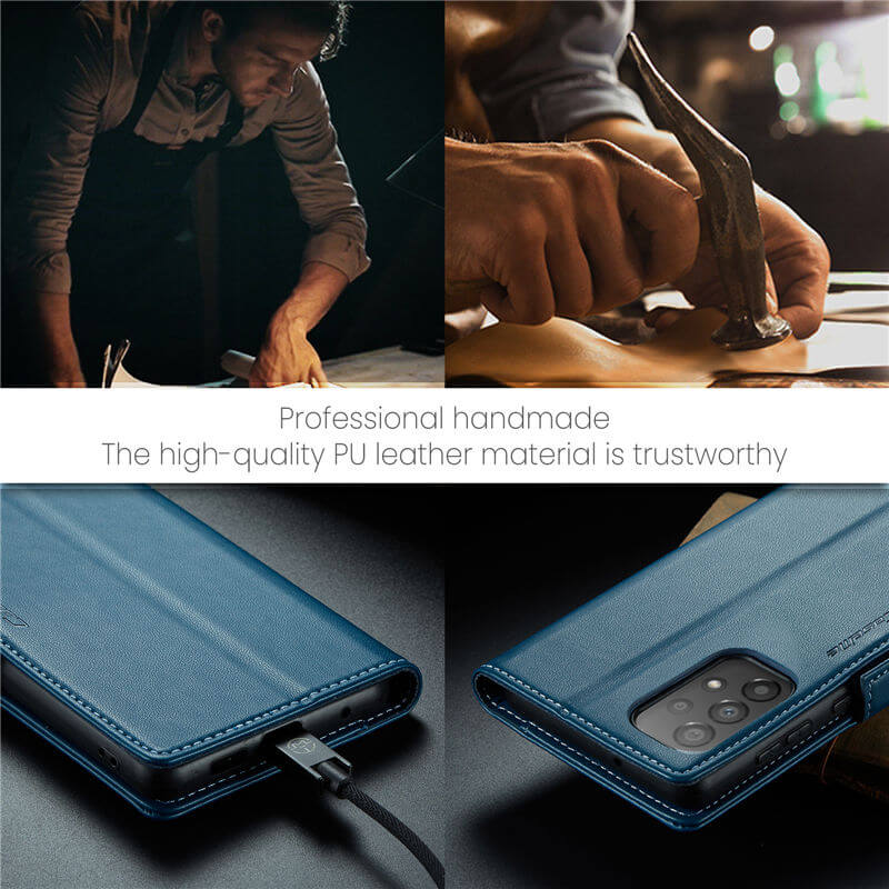 CaseMe Samsung Galaxy A33 5G Wallet RFID Blocking Magnetic Buckle Case - Image 11