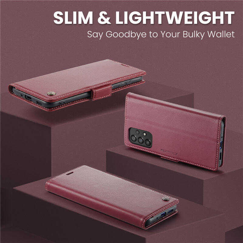 CaseMe Samsung Galaxy A33 5G Wallet RFID Blocking Magnetic Buckle Case - Image 3