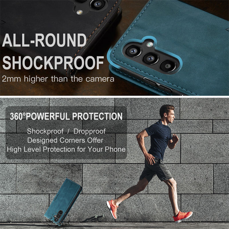 CaseMe Samsung Galaxy A34 Wallet Suede Leather Case - Image 9