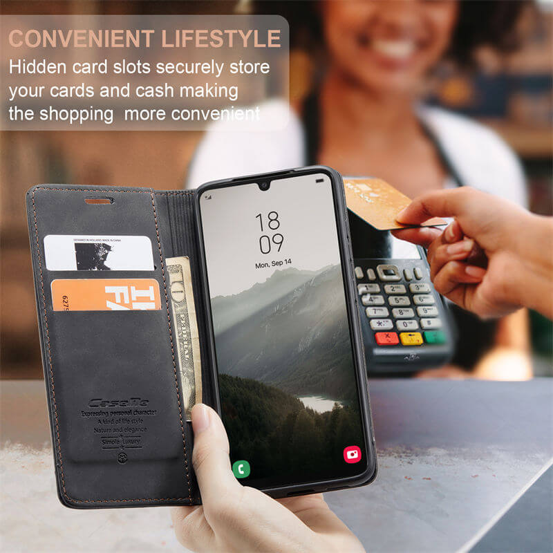 CaseMe Samsung Galaxy A34 Wallet Suede Leather Case - Image 8