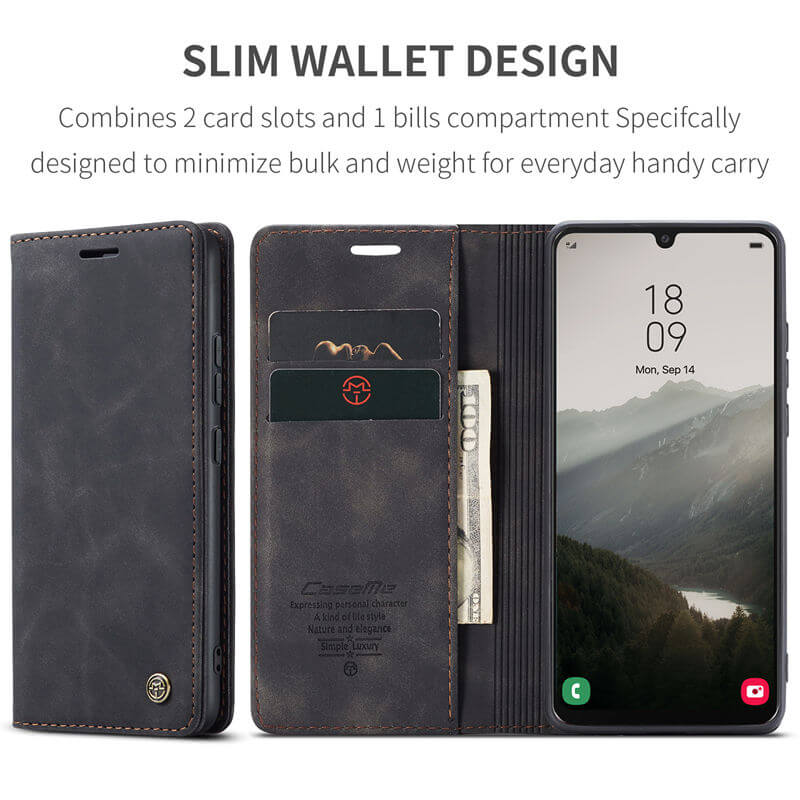 CaseMe Samsung Galaxy A34 Wallet Suede Leather Case - Image 3