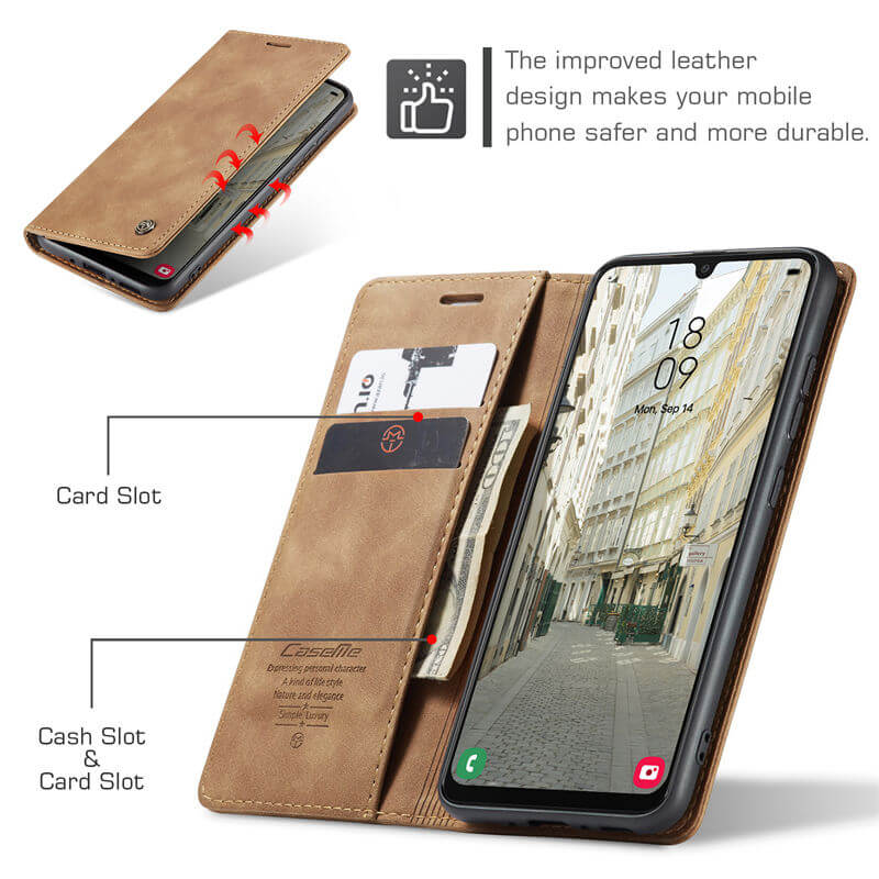 CaseMe Samsung Galaxy A34 Wallet Suede Leather Case - Image 5