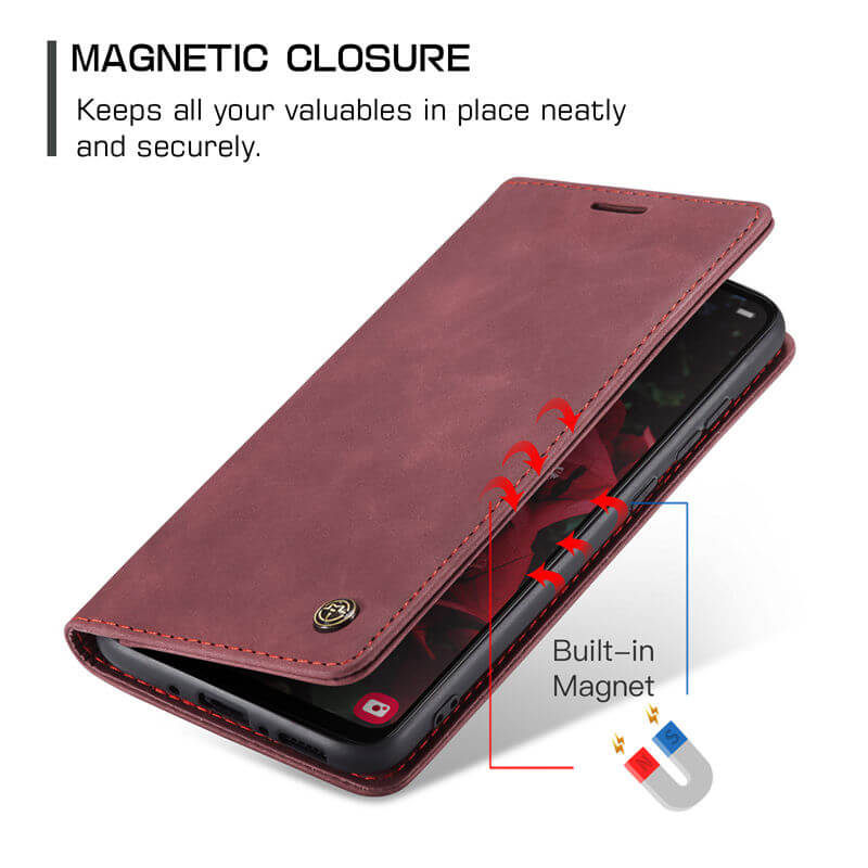 CaseMe Samsung Galaxy A34 Wallet Suede Leather Case - Image 7
