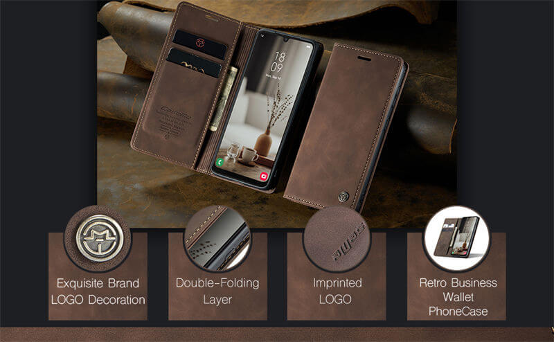 CaseMe Samsung Galaxy A34 Wallet Suede Leather Case