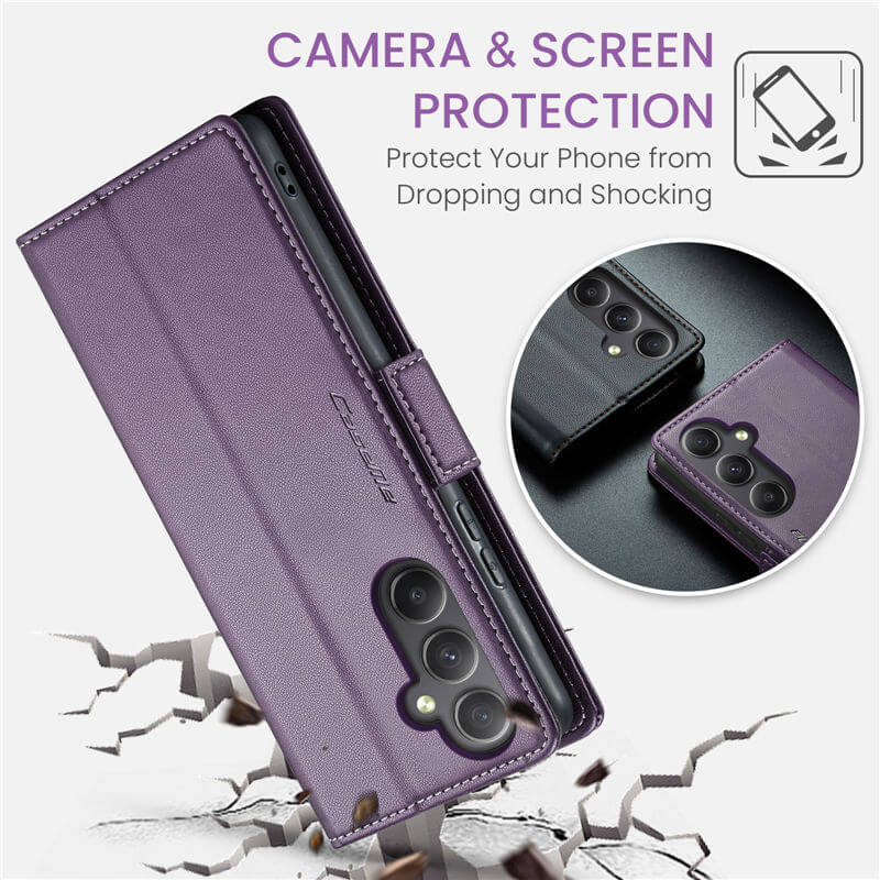 CaseMe Samsung Galaxy A34 Wallet RFID Blocking Magnetic Buckle Case - Image 10