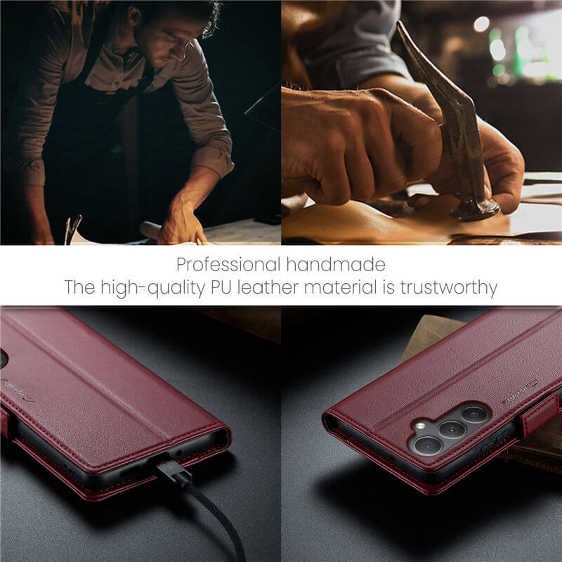 CaseMe Samsung Galaxy A34 Wallet RFID Blocking Magnetic Buckle Case - Image 11