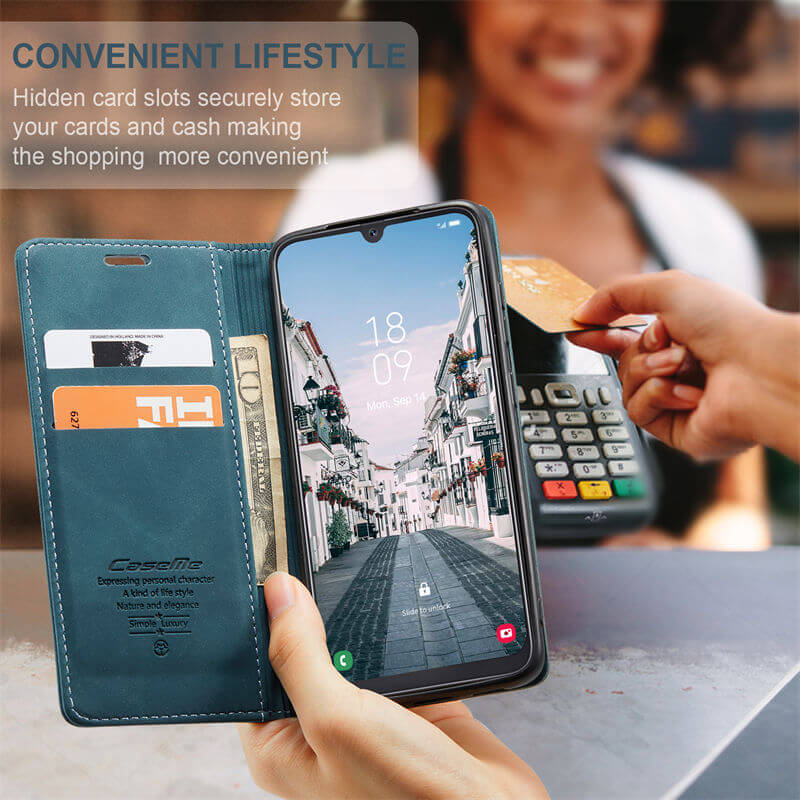 CaseMe Samsung Galaxy A40 Wallet Suede Leather Case - Image 6