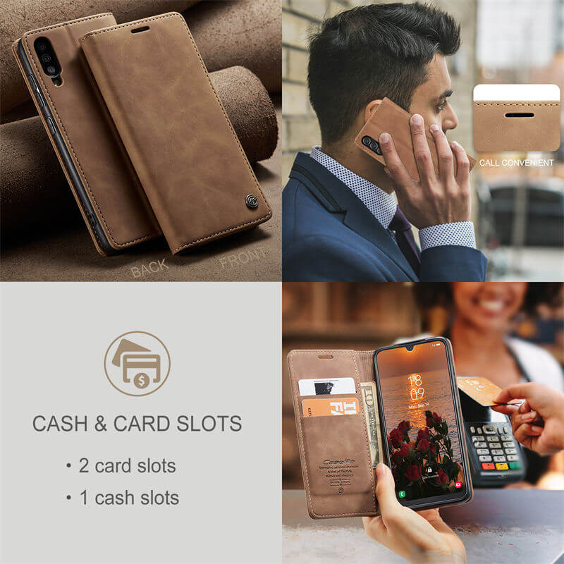 CaseMe Samsung Galaxy A40 Wallet Suede Leather Case - Image 7