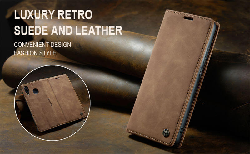 CaseMe Samsung Galaxy A40 Wallet Suede Leather Case