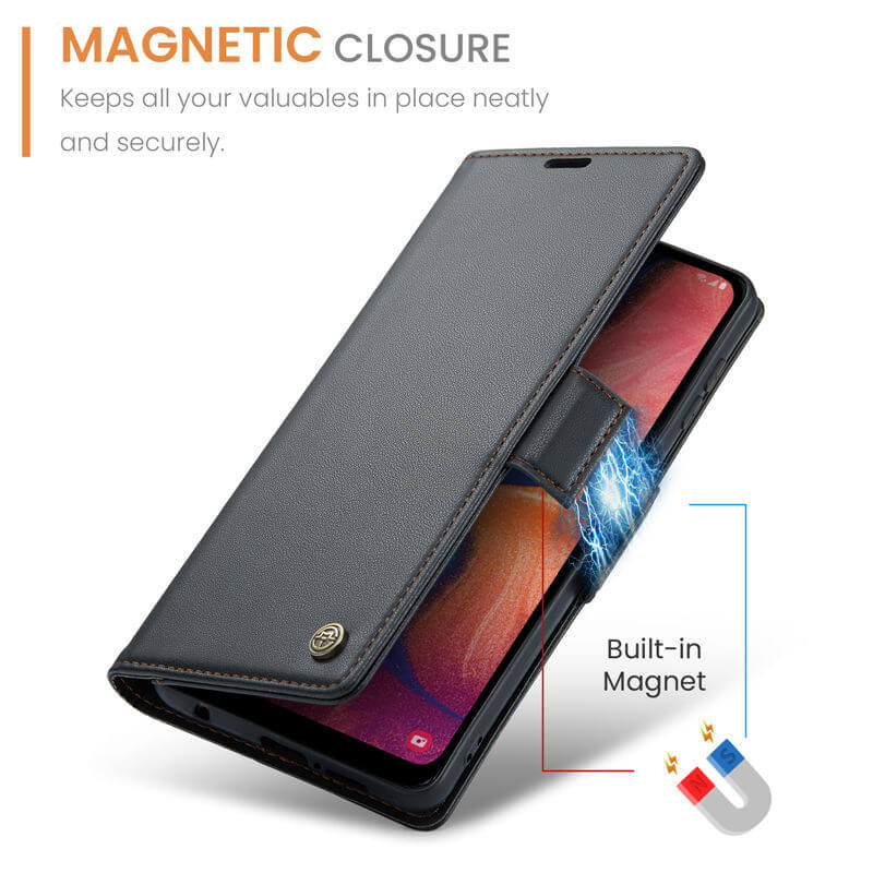 CaseMe Samsung Galaxy A40 Wallet RFID Blocking Magnetic Buckle Case - Image 8