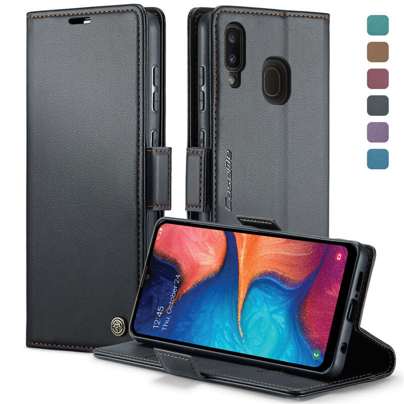 CaseMe Samsung Galaxy A40 Wallet RFID Blocking Magnetic Buckle Case