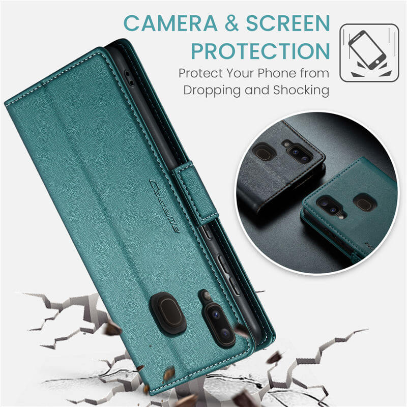 CaseMe Samsung Galaxy A40 Wallet RFID Blocking Magnetic Buckle Case - Image 11