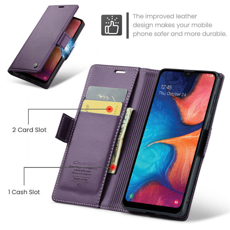 CaseMe Samsung Galaxy A40 Wallet RFID Blocking Magnetic Buckle Case - Image 6
