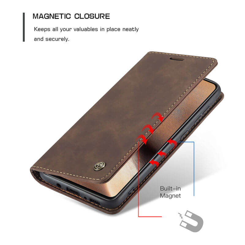 CaseMe Samsung Galaxy A41 Wallet Suede Leather Case - Image 3