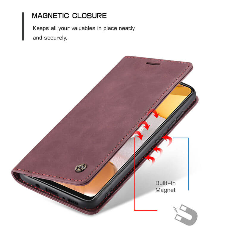 CaseMe Samsung Galaxy A42 5G Wallet Suede Leather Case - Image 6