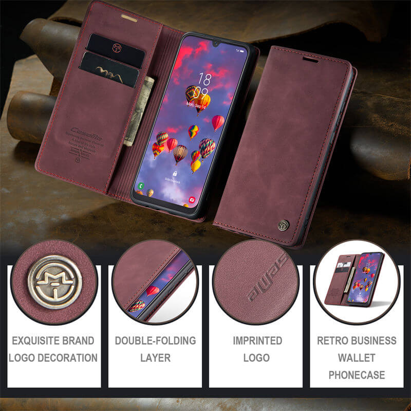 CaseMe Samsung Galaxy A50 Wallet Suede Leather Case - Image 10