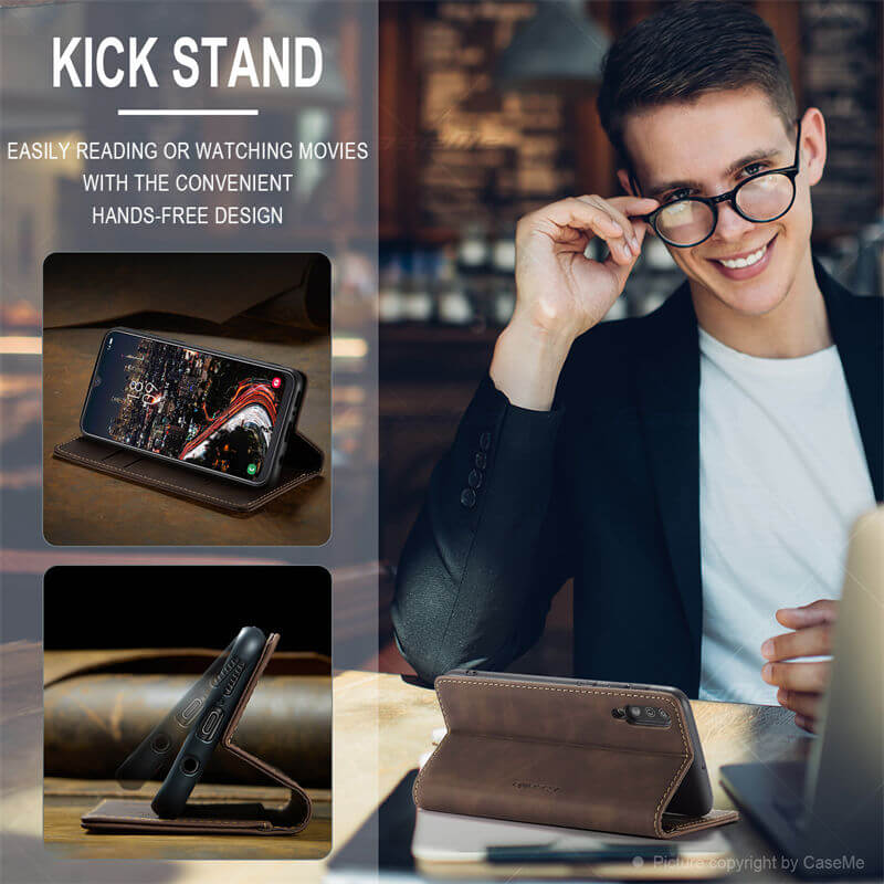 CaseMe Samsung Galaxy A50 Wallet Suede Leather Case - Image 4