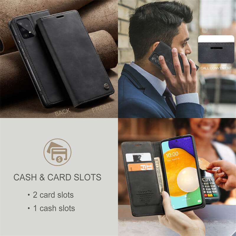 CaseMe Samsung Galaxy A50 Wallet Suede Leather Case - Image 6