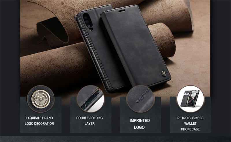 CaseMe Samsung Galaxy A50 Wallet Suede Leather Case