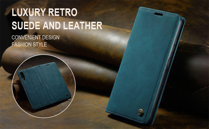 CaseMe Samsung Galaxy A50 Wallet Suede Leather Case